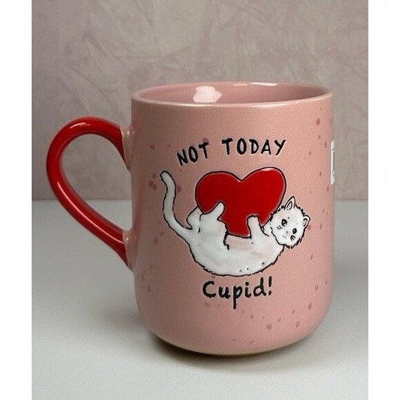 Other - Pink “Not Today Cupid” Cat Mug | Valentine Coffee Tea Cup | Cute Gift